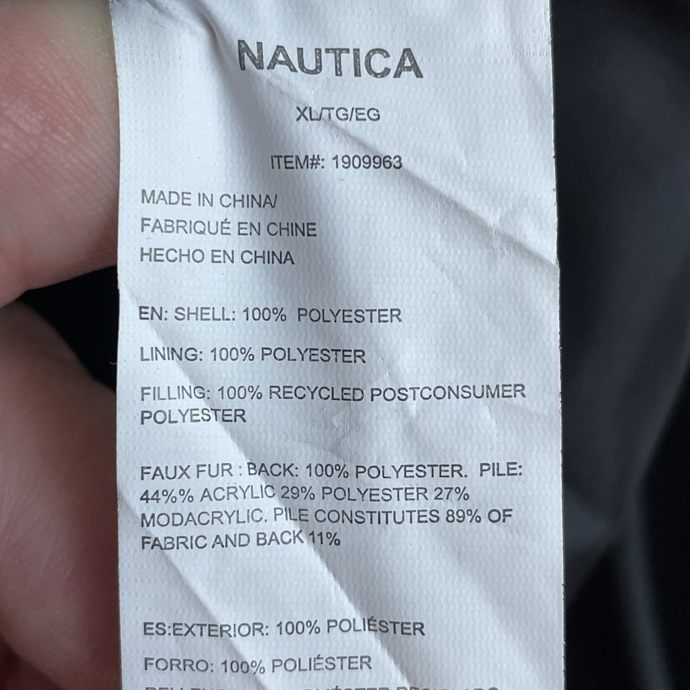 Nautica Women's XL Puffer Jacket Light Blue Polyester c0366 - Picture 6 of 7